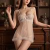 Nuevo Sexy Pura Lujuria Sexy Lencería Liguero Encaje Transparente Tentación Camisón Bordado Falda Burbuja Camisón Traje