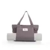 Bolsa para Tapete de Yoga Fitness Bolsa de Armazenamento Esportes Europeus e Americanos Bolsa de Ombro para Tapete de Yoga Mochila Lona para Aula de Yoga cáqui