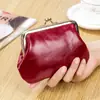 Bolsa para Monedas Nueva Retro Personalizada para Mujer Billetera Corta de Piel Genuina Bolso para Monedas con Hebilla Mini Bolso para Cosméticos
