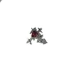 Anillo Transfronterizo Retro Exagerado Cruz Oscura Amor Rojo Circonita Dedo Anular Anillo Abierto Ajustable