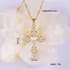Collar para Mujer Moda Europea y Americana Joyería Colgante de Cruz Elegante Versátil Diseño de Nicho Cadena de Collar Moda Zirconia para Clavícula