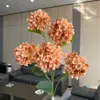 Flor de Hortensia de Caramelo de 5 Cabezas, Rama Única Estilo Coreano, Flor Artificial de Boda, Decoración de Flores Artificiales, Arreglo Floral, Diseño de Escena de Hotel