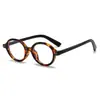 Nuevas Gafas de Montura Pequeña Ovalada de Moda Estilo Retro Montura Sin Maquillaje, Montura de Gafas con Lentes Planas Elegantes Anti-Luz Azul