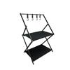 Prateleira de Armazenamento Multicamadas para Camping ao Ar Livre, Suporte de Suspensão para Camping, Suporte para Lâmpada, Prateleira de Armazenamento para Piquenique, Armazenamento Portátil Dobrável