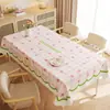 Mantel de Mesa de Comedor de Dibujos Animados, a Prueba de Aceite, Impermeable, Resistente al Calor, Tacto de Alta Gama, Nuevo Modelo 2026, Rosa, Estilo Lindo, Uso en el Hogar, Cubierta para Mesa de Café