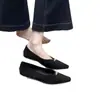 Zapatos de Tacón Bajo de Punta Cuadrada Estilo Coreano para Mujer Otoño Nuevo Hebilla Metálica Gamuza Tacón Bajo Pequeño Versátiles para Ir al Trabajo Temperamento Elegantes Zapatos de Mujer
