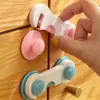 Cerradura de seguridad para refrigerador y armario para niños con cierre antiapertura, hebilla de seguridad de plástico, sello fijo, hebilla para cajones, cerradura de seguridad sin perforación