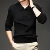 Suéter de punto de alta gama transfronterizo para hombre con cuello de gaviota, suéter casual de otoño de manga larga con patrón trenzado, ropa casual para hombre estilo 'old money'