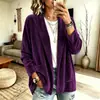 Otoño/Invierno 2026 Nuevo Transfronterizo Europeo y Americano Comercio Exterior Fuente Color Puro Terciopelo Dorado Ropa de Mujer Chaqueta Cardigan de Manga Larga Top