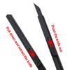 Cuchillo de arte de metal de tamaño pequeño al por mayor de fábrica mini electrochapado negro acero inoxidable cuchillo express plegable cuchillo para cortar papel cuchillo para cortar