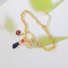 Pulsera de Ojo Maligno Retro Bohemia Personalizada de Nuevo Estilo Más Vendida con un Toque de Alta Gama, Esmalte Estilo Ins, Apilable