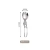 Juego de Cubiertos de Acero Inoxidable 304 Transfronterizo para Exteriores: Cuchillo, Tenedor, Cuchara, Palillos de Picnic, Cuchara para Ensalada, Cuchara de Mesa, Juego Portátil para Viaje