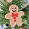 Decoração de Natal transfronteiriça de feltro de lã, boneco de neve fofo, boneco de gengibre, árvore de Natal de bolinhas, cabeça de alce, pequenos acessórios fofos