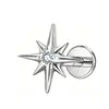 Pendientes de titanio puro y aleación de titanio con circonita, pequeños pendientes para el cartílago, pendientes para labio con rosca interna y diamantes, joyería para piercing, pendientes para labio F136
