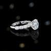 Anillo de Banda Ancha de Plata Esterlina S925 con Diamante Grande Corte Flor de Hielo, Anillo de Plata Esterlina con un Toque Nicho de Alta Gama, Anillo de Plata para Mujer