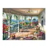 Pintura de diamante 5D 2021 novo diamante completo jardim dos fundos sala de estar feito à mão ponto de cristal colar diamante tijolo adesivo ponto cruz