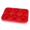 Molde de silicona para donas de grado alimenticio 6 cavidades molde para pastel de chocolate redondo herramienta para hornear fácil desmolde