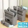 Set de Escoba y Recogedor Giratorio Plegable para Uso en Interiores con Cerdas Suaves y Diseño Combinado Engrosado