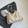 Bolsa de ombro de grande capacidade para mulheres, nova moda vintage outono e inverno 2024, bolsa tote versátil de nicho coreano