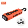 Linterna Recargable de Mano con Manivela, Power Bank Dos en Uno Multifuncional Portátil, Linterna de Luz Fuerte