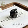 Colgante de Zorro Pixiu de Obsidiana Natural Nuevo Estilo Chino Obsidiana Plateada Gato Pulsera DIY Cadena para Clavícula con Forma de Corazón Obsidiana Dorada