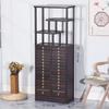Huali Madera Pabellón Duobao Gabinete de Almacenamiento de Té Estante de Exhibición Gabinete de Té Madera Sólida Estante Antiguo Multicapa Gabinete para Pastel de Té Pu'er