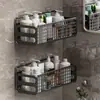 Prateleira de Armazenamento para Banheiro Pia de Banheiro Vaso Sanitário Montado na Parede Sem Furos Parede Banho Vaso Sanitário Porta-Toalhas