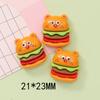 Comida simulada para jugar hamburguesa huevo frito papas fritas tostada diy pegamento de crema funda para teléfono móvil pasador para el cabello resina accesorios de joyería material