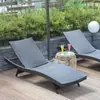 Apenas estrutura de alumínio!! Espreguiçadeira externa toldo piscina pátio de villa jardim terraço tecelagem de rattan cadeira de rattan