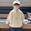 Sudadera de Felpa Gruesa para Niños 2026 Nuevo Estilo Pequeño Caballero Estilo Coreano Forro Polar Base de Terciopelo Doble Cara Ropa Cálida de Invierno para Bebé