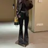 Jeans Acampanados para Mujer de Alta Resistencia con Patrón de Estrella de Pedrería, Nuevo Estilo Primavera 2026, Pantalones Bootcut Elásticos de Corte Ajustado