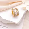 Colgante con Zirconia Microincrustada de Oro de 18 Quilates que Conserva el Color, Diseño de Cintura Delgada, Accesorio para Joyería DIY, Sensación Simple y de Alta Gama, Accesorio para Pulsera y Collar