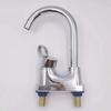 Grifo mezclador de dos juntas de gran curvatura y doble orificio para banco, lavabo, fregadero de verduras, grifo de agua fría y caliente, fabricantes de grifos para lavabo