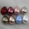 ABS Colorido Concha de Imitação Gotas d'Água Furo Único Contas Brilhantes Decoração de Acessórios de Cabelo Brincos Artesanais DIY Acessórios de Joias Contas Espalhadas