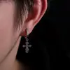 Pendientes de Cruz Incrustados de Diamantes para Hombre, Pendientes de Acero Inoxidable de Personalidad Única y de Moda para Mujer, Accesorios de Alta Gama, Pendientes de Hombre