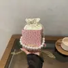 2026 Nova Moda Cor Color Block Corrente Cordão Contas Casual Simples Grande Capacidade Bolsa de Ombro Transversal para Mulheres