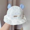 Sombrero de bebé de primavera y verano, fino, para niños, con diseño de oso, bonito sombrero de pescador para bebé, protector solar estilo coreano.
