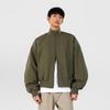 Chaqueta bomber de cuello alto estilo americano para hombre, chaqueta holgada de primavera y otoño, estilo de alta gama, traje de béisbol superior.