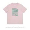 Camiseta Simples de Manga Curta para Homem Verão 230g Camiseta Trbottomyy Masculina Gola Redonda Solta Versátil Camisa Base Feminina Ins