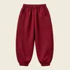 Calça Infantil Bordada Outono Inverno Calça de Moletom para Meninos Calça Casual para Meninas Calça Longa para Bebê Calça Esportiva para Crianças Pequenas e Grandes Calça Infantil Tendência
