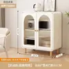 Aparador moderno minimalista estilo creme para cozinha de casa, armário integrado de parede, adega para sala de estar, armário de armazenamento
