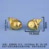 Accesorios Chapados en Oro de Plata Pura 999 Cuentas Espaciadoras de Gato de la Suerte Pulsera de Cristal Collar de Perlas Cuentas para Manualidades Cordón para Ensartar Cuentas Sueltas Venta al por Mayor