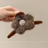 Pinza de garra de felpa grande y moderna para mujer, linda y única, pinza de tiburón para otoño e invierno, alto valor estético, realza el volumen del cabello, accesorio para el cabello