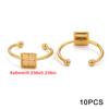 Soporte de anillo pulido de color acero inoxidable que retiene el color DIY Anillo Pinto anillo anillo cara del anillo horno oro incrustado perla soporte de anillo de apertura accesorios