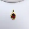 Pingente Coração com Pedra Zircônia Microcravejada Banhado a Cobre Cor Ouro 18K Preservador de Cor Estilo Barroco Pingente de Formato Especial Acessórios DIY