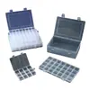 Caja de Almacenamiento de Plástico Transparente con Múltiples Compartimentos de Fabricante, 40 Rejillas para Organizar Piezas de Joyería y Accesorios de Uñas, 24+1 Rejillas