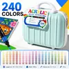 Marcadores acrílicos de punta suave de 240 colores para equipaje, arte infantil y rotuladores de graffiti, opacos y apilables, rotuladores especializados para dibujar