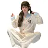 Pijama para Mujer Más Vendido 2026 Nuevo Primavera, Otoño e Invierno Algodón Nube Manga Larga Delgado Dibujos Animados Lindo Conjunto de Ropa de Casa