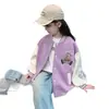Jaqueta de Baseball para Meninas Outono 2026 Nova Estilosa Roupa Infantil Estilo Outono para Menininha Roupa Esportiva Roupas de Outono Infantis Jaqueta