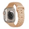 Correa de Silicona de Tres Perlas de un Solo Color Adecuada para Apple Watch 9 10 11 iWatch Ultra Pulsera de Color Sólido de Tres Perlas